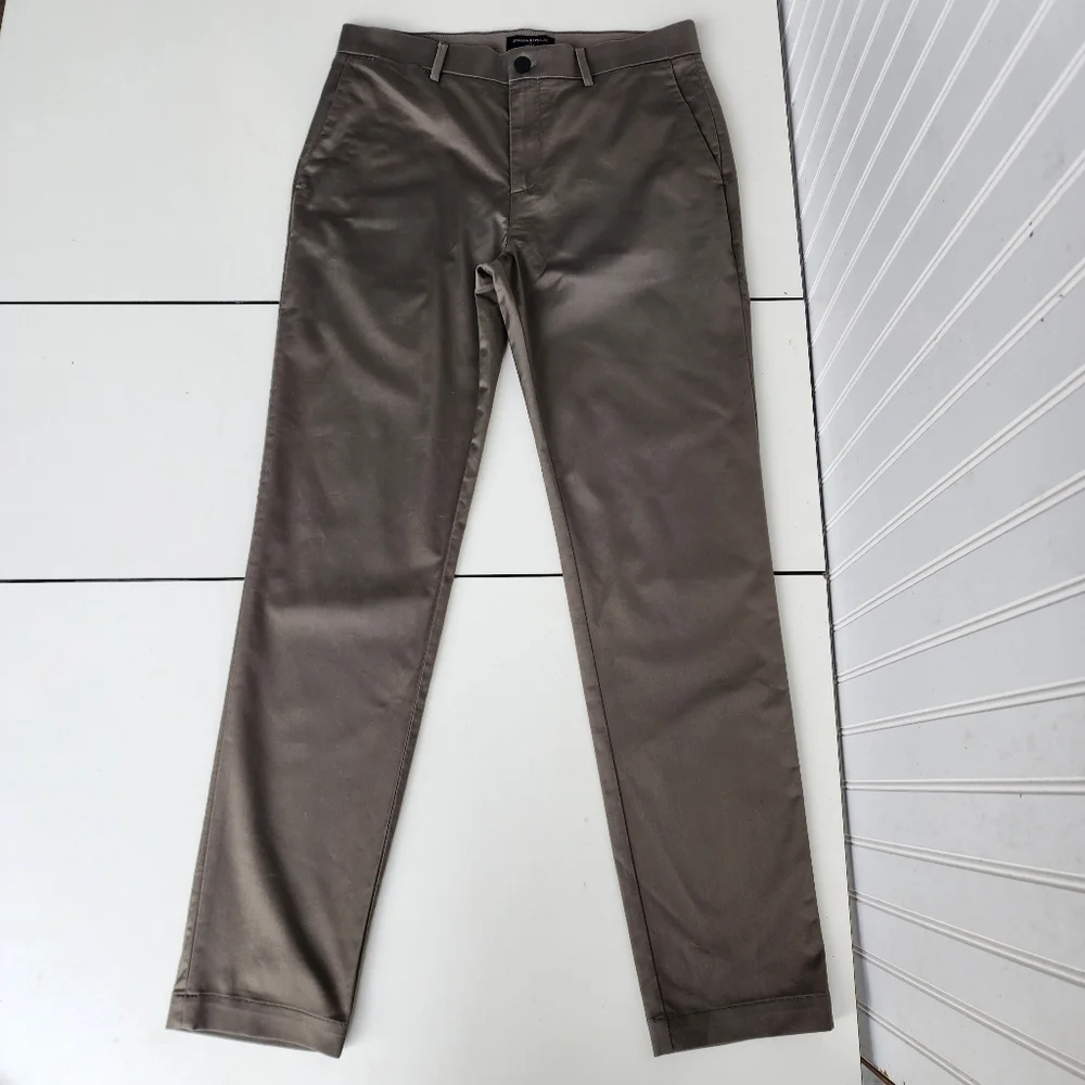 Banana Republic Dress Trouser Pants Mens Tan Slim Fit Easu Care 32x32